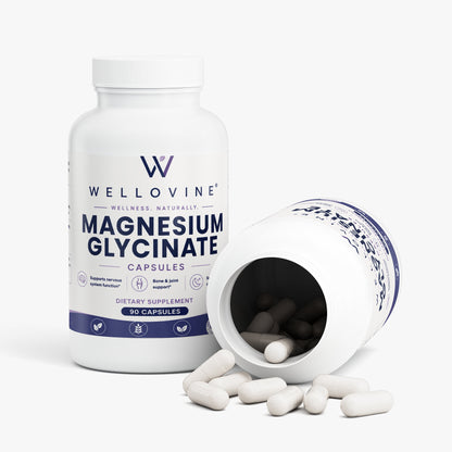 Wellovine® Magnesium Glycinate – High Absorption Magnesium for Relaxation, Muscle & Nerve Support | 275 mg | 90 Capsules
