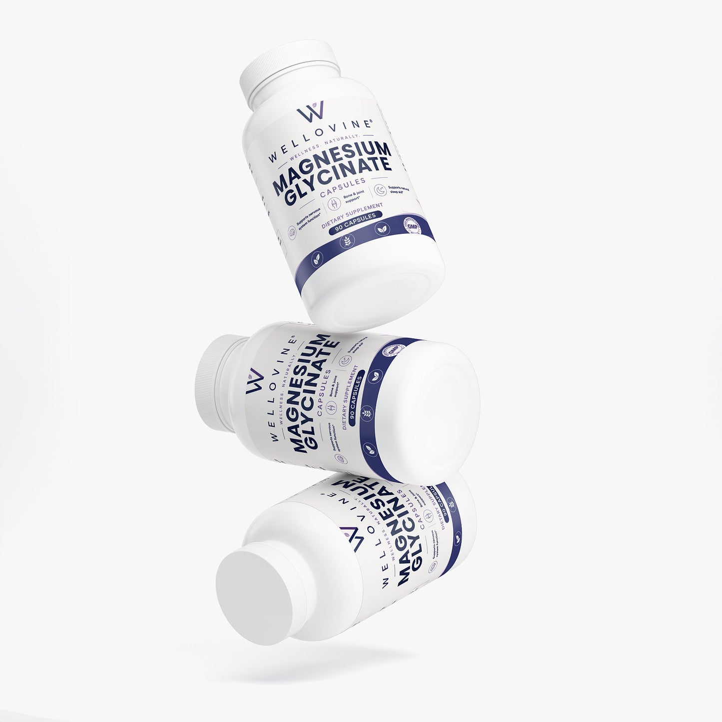 Wellovine® Magnesium Glycinate – High Absorption Magnesium for Relaxation, Muscle & Nerve Support | 275 mg | 90 Capsules
